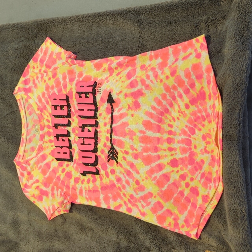 Justice tye dye Tshirt size 8